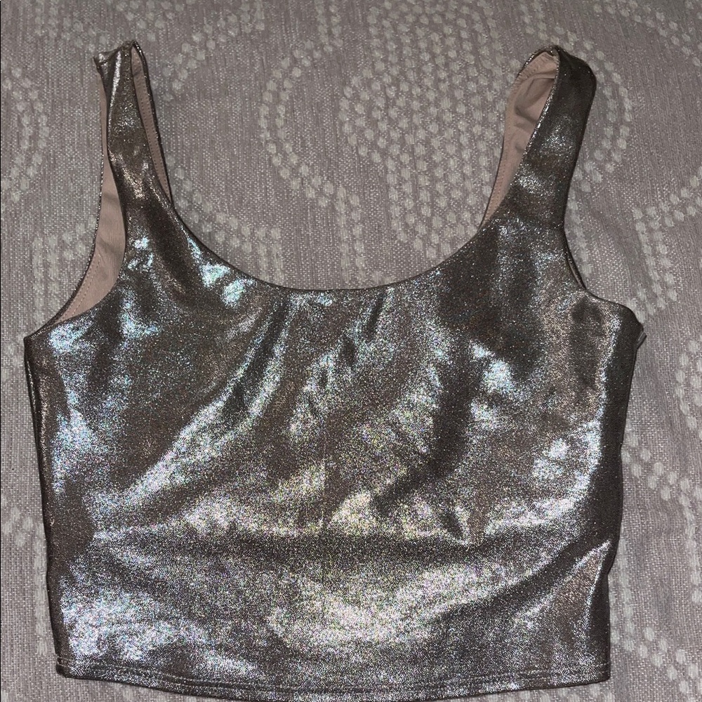 Heroine Sport XS Silver metallic top